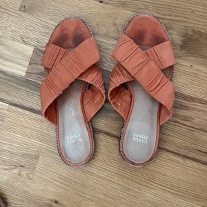 Eileen Fisher soft Orange sz 9 leather sandals